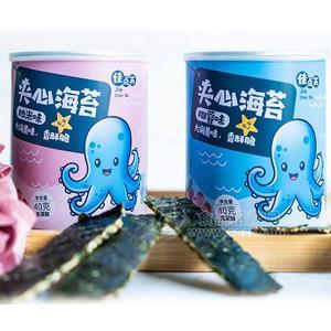 炒米味 椰蓉味 佳点苏 罐装夹心海苔 休闲零食新品招商40g