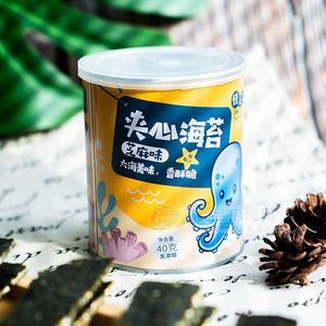 芝麻味夾心 海苔  佳點(diǎn)蘇罐裝夾心海苔 休閑零食新品招商40g