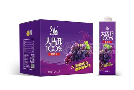 大马邦100%1L方盒葡萄汁