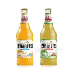 漢斯哈娃島瓶裝碳酸飲料菠蘿啤 果啤 果味飲料 冰橙味500ml 小香檳味500ml