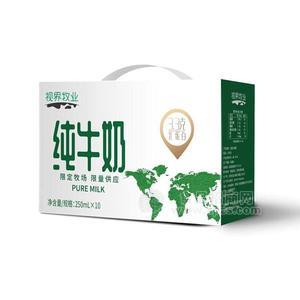 視界牧業(yè) 純牛奶 含3.3g乳蛋白 250mlx10