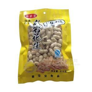 福嘗宜 龍巖花生 蒜香味 炒貨 休閑食品 招商 215g