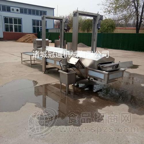 多功能毛毛鱼油炸机流水线价格