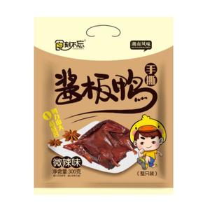 食刻不忘  微辣味手撕酱板鸭 即食食品 休闲食品 300g