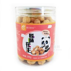 果谷良農 怪味花生 堅果炒貨  休閑食品 干果招商  易拉罐裝200g