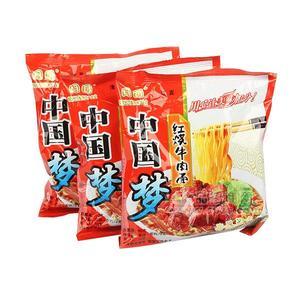 国圆红烧牛肉面方便面袋装