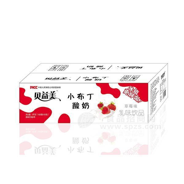 貝益美草莓味小布丁酸奶 乳味飲品 兒童飲料100克x30袋