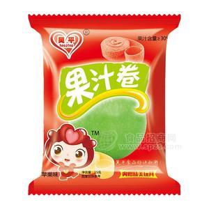昊平果汁卷苹果味软糖休闲食品糖玩小零食  15g