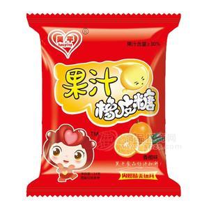 昊平  香橙味 果汁橡皮糖  玩具糖果   休閑食品 糖果  14g