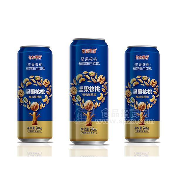 传奇果园坚果核桃 植物蛋白饮料招商240ml罐