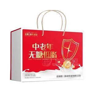 中老年無糖低脂風(fēng)味飲品246mlx12盒