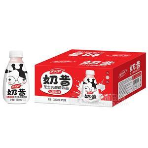 家貝鮮櫻花味芝士奶昔乳酸菌飲品招商整箱裝奶昔飲品代理380mlx12瓶