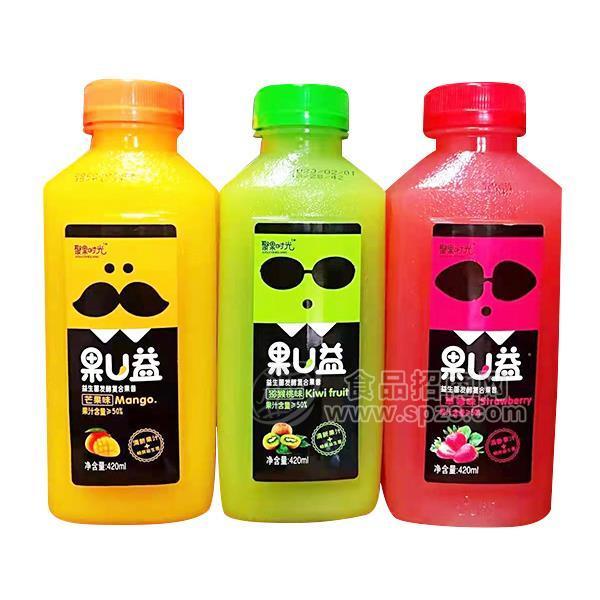 聚果时光果U益果味益生菌发酵复合果酱果汁饮料招商420ml