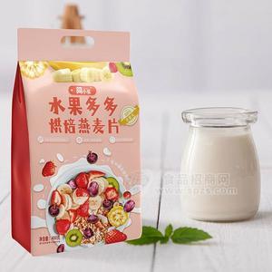 簡(jiǎn)小樂水果多多非膨化烘焙燕麥片沖調(diào)食品新品招商400g