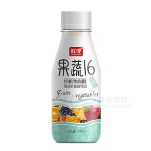 鮮綻果蔬16純植物發(fā)酵果蔬乳酸菌飲品瓶裝乳飲料火爆招商338ml