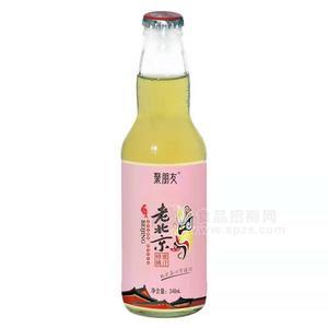 聚朋友玻璃瓶果汁老北京蜂蜜桃汁風(fēng)味果汁招商果味飲料代理248ml