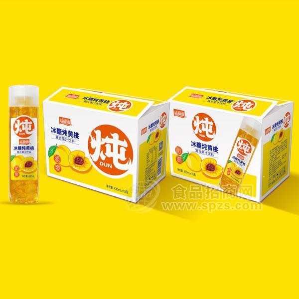 益和源冰糖炖黄桃复合果汁饮料430mlx15瓶