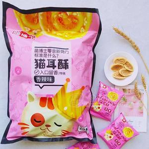 脆博士 猫耳酥 休闲零食招商 香辣味428g