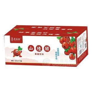 享乐坊山楂醋招商果醋饮料箱装500mlx15盒