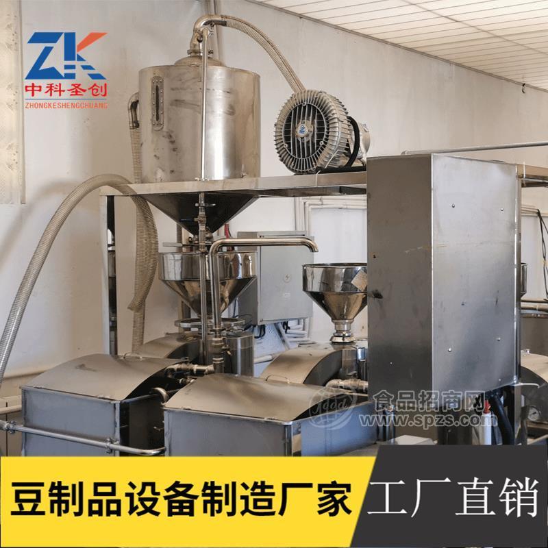 大型黄豆磨浆生产线 不锈钢浆渣分离三联磨浆机厂家