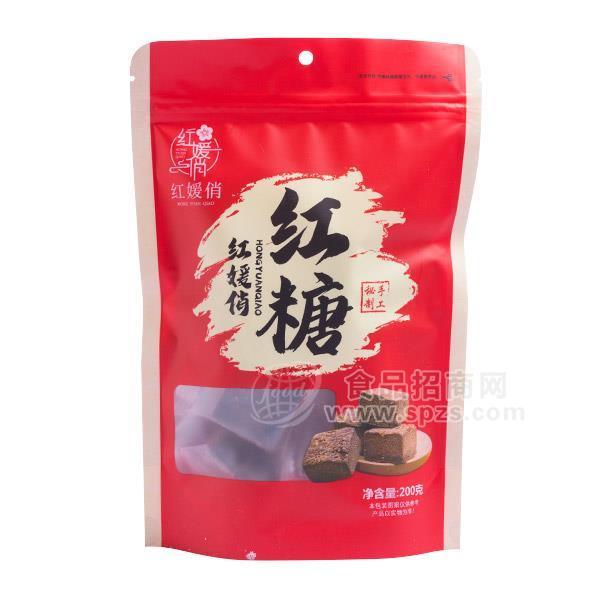 紅媛俏紅糖袋裝手工紅糖方塊紅糖代理招商200g