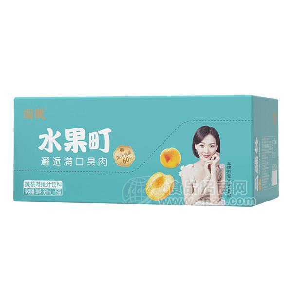 国傲  水果町   黄桃肉 果汁饮料 360mlx15瓶