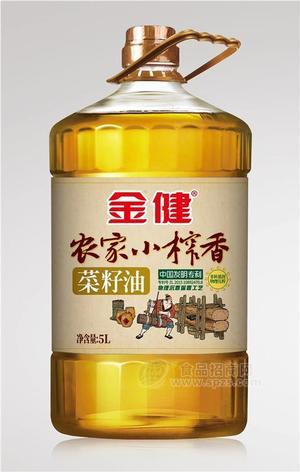 金健農(nóng)家小榨香菜籽油5升 招商  食用油招商