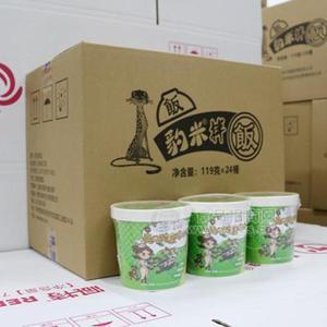 豹米拌饭桶装冲泡米饭方便食品5分钟即食119gx24桶