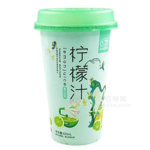 荣屋果汁饮料柠檬汁招商杯装420ml