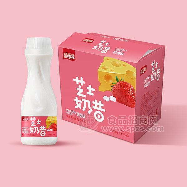 益和源草莓味芝士奶昔乳酸菌飲品乳飲料1.25LX6瓶