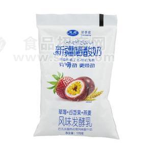 好享侬新疆嚼酸奶草莓+百香果+燕麦风味酸牛奶170g