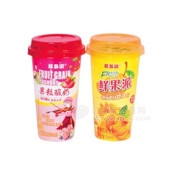 益多滋果味果粒酸奶飲品招商椰果粒加牛奶全國(guó)招商248mlX24瓶