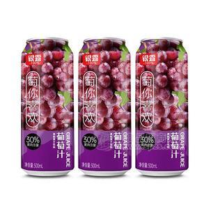 銀露葡萄汁果粒果汁飲料廠家招商500ml