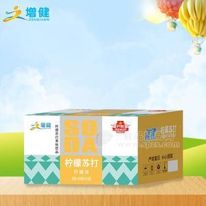 增健檸檬味蘇打水果味飲品招商整箱裝檸檬蘇打水代理450mlx