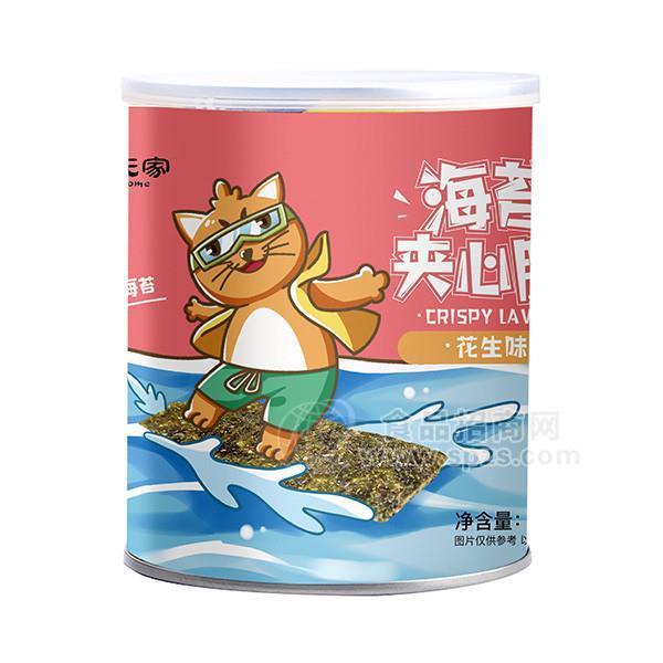 ·花生味海苔夹心脆休闲食品招商馋猫氏家零食代理 