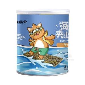 芝麻味海苔夾心脆招商休閑零食代理罐裝海苔脆批發(fā)