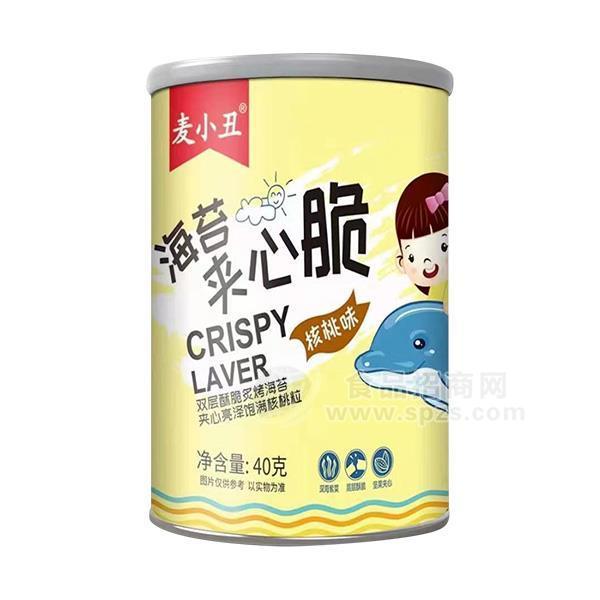 ·麦小丑核桃味海苔夹心脆招商休闲食品代理40g 