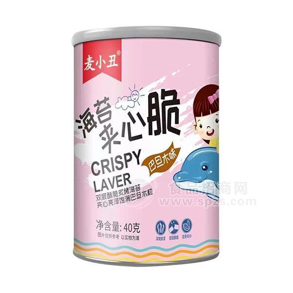 ·麦小丑巴旦木味海苔夹心脆招商休闲食品代理40g 