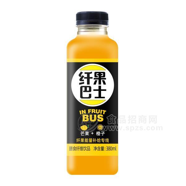 大别山野岭芒果＋橙子果汁饮料招商纤果巴士饮料代理380ml