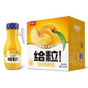 鹿燃黃桃果粒果汁飲料招商1.5Lx6瓶