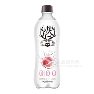 鹿燃蜜桃味蘇打氣泡水蘇打水招商500ml