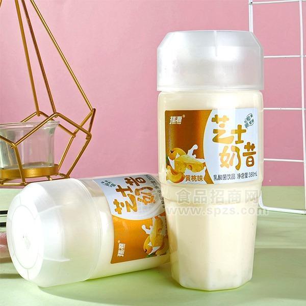拙源黄桃味芝士乳酸菌饮品380ml招商奶昔