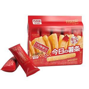 巧巧食品巧玲瓏今日薯?xiàng)l招商休閑膨化食品代理零食批發(fā)200gx6包