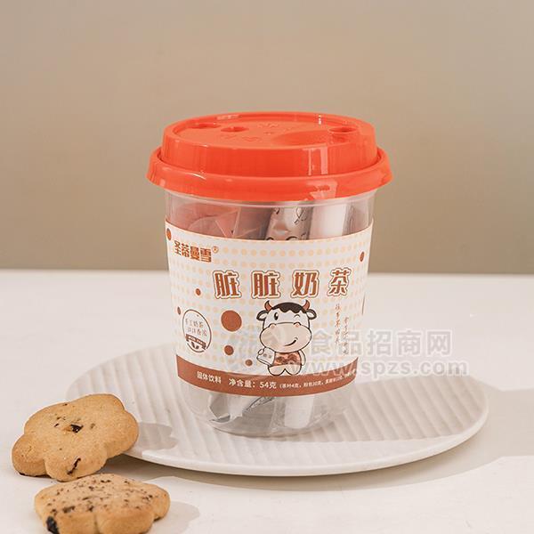 ·圣蒂曼雪脏脏奶茶网红奶茶杯装饮品固体饮料招商54g 