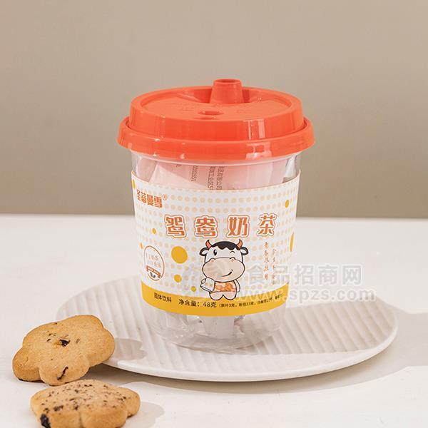 ·圣蒂曼雪鸳鸯奶茶网红奶茶杯装饮品固体饮料招商48g 