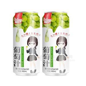愛(ài)吖葡萄汁果肉風(fēng)味飲料招商490ml