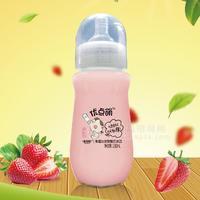 优点萌草莓味发酵酸奶饮品代理儿童奶嘴瓶草莓酸奶招商280ml