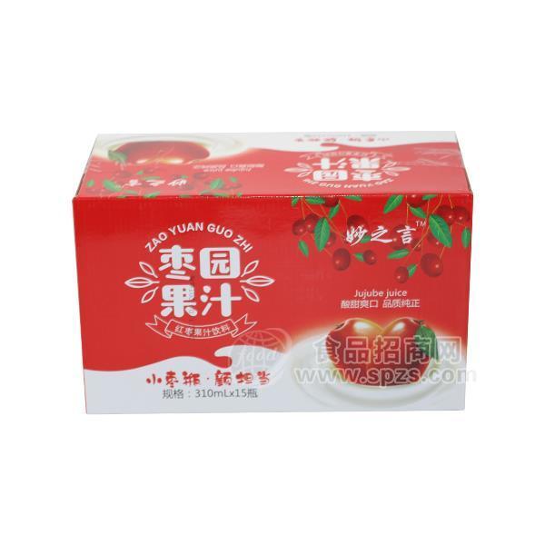 ·妙之言枣园果汁饮料310mlx15瓶 