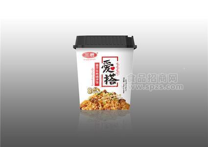 三君香干牛肉味拌饭，方便食品144g
