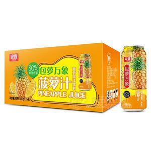 银露包萝万象菠萝汁菠萝果汁饮料箱装招商500g×15瓶
